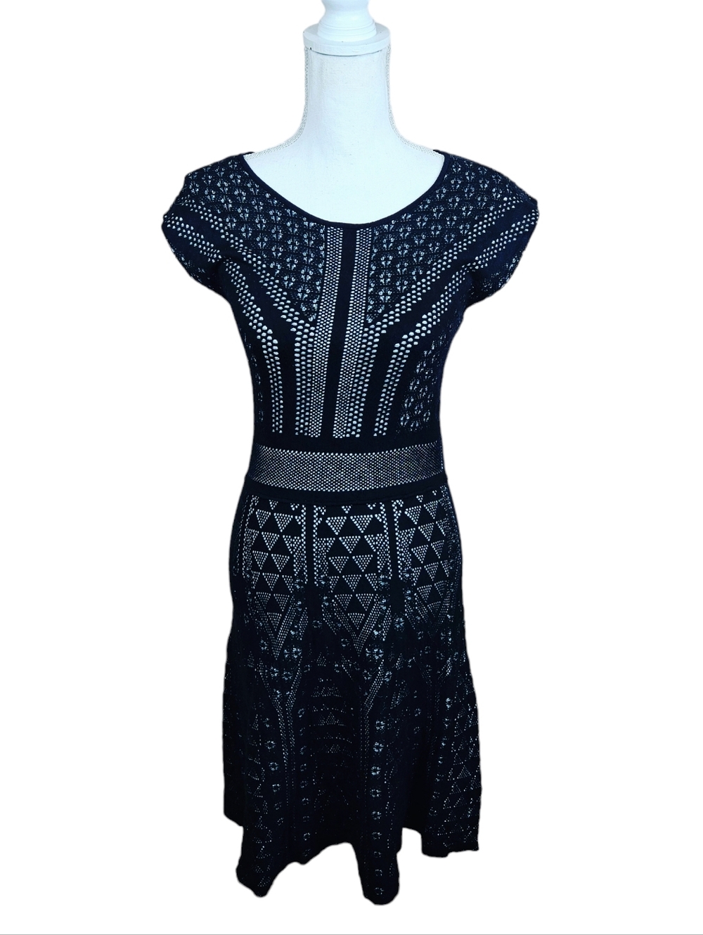 41 Hawthorn Black Knit Midi Dress S